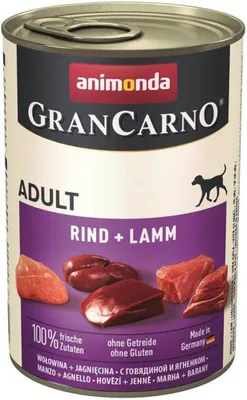 Produktbild von ANIMONDA GranCarno Adult Rind und Lamm - Nassfutter für Hunde - 400 g