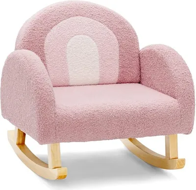 Productafbeelding van Schommelstoel voor baby's en peuters, kindersofa (roze)