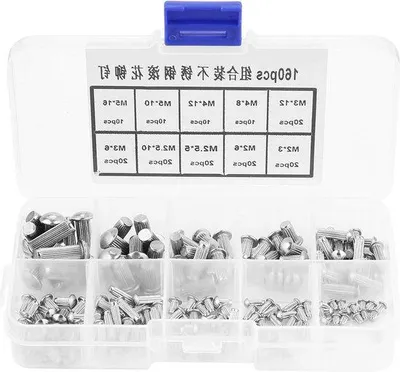 Image de Kit de rivets en acier inoxydable de 160 pièces - Idéal pour les étiquettes de produits et les projets de bricolage