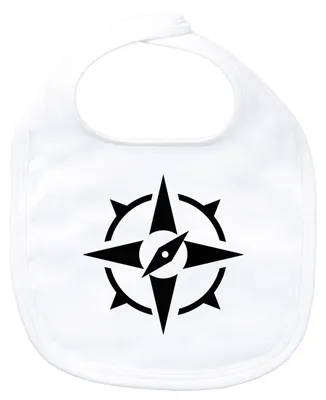Produktbild von Huuraa Baby Lätzchen Kompass Bussole White Klettverschluss  Baumwolle Latz Geschenkidee