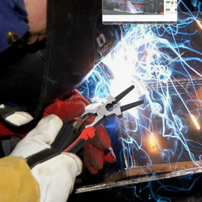 Immagine prodotto di Pinza MIG da 8 pollici, saldatura multifunzionale Acciaio al carbonio, impugnatura ergonomica antiscivolo per professionisti