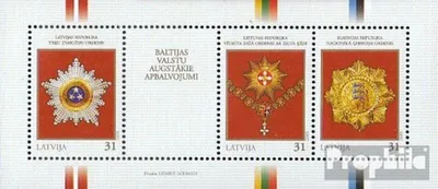 Produktbild von Briefmarken Lettland 2008 Mi Block24 (kompl.Ausg.) postfrisch Orden