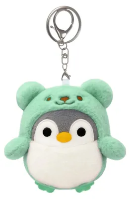 Produktbild von Schlüsselanhänger Pinguin, grün, Plüsch, 10 cm, für Schlüsselbund