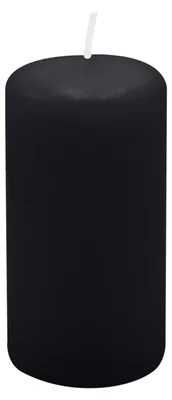 Produktbild von Stumpenkerzen 80 x Ø 40 mm, Schwarz, 24 Stück
