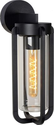 Lucide GARLAND Wandleuchte E27 Schwarz, Transparent IP44 27822/01/30