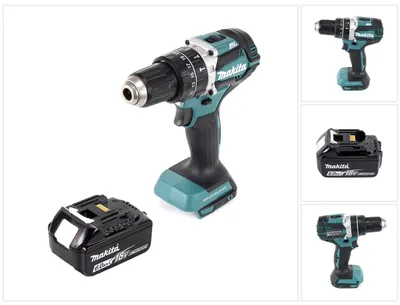 Immagine prodotto di Makita DHP 484 G1 trapano a percussione a batteria 18 V 54 Nm brushless + 1x batteria ricaricabile 6,0 Ah - senza caricabatterie