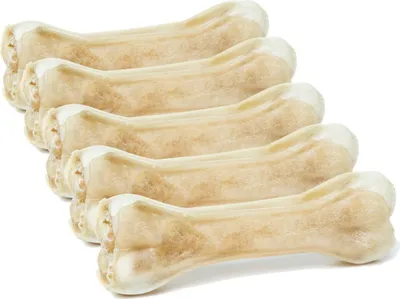 Produktbild von DOGBOSS 100% Natur Kauknochen - Hundeknochen, Rinderhaut mit Pansen, 5 Stück 17 cm