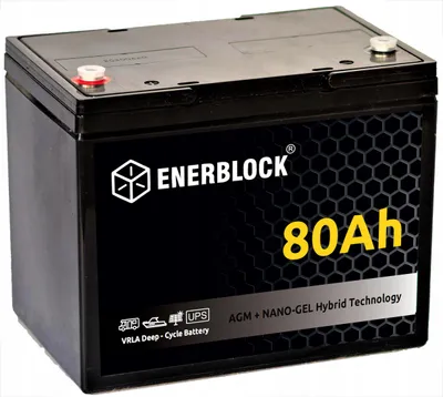 Obrázok produktu pre Akumulátor /Agm-Gel Hybrid/ /260X168X215/ Enr 80Ah/12V |Jdg12-80| M6 +L