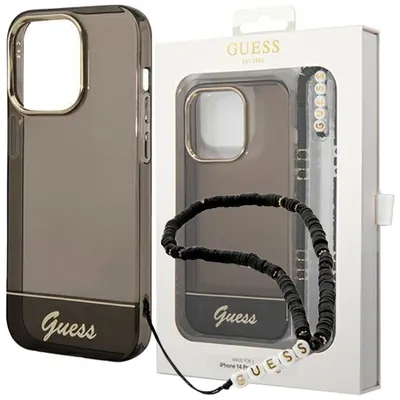 Produktbild von Guess Guhcp14Shgcohk Iphone 14 6,1"" Czarny/Schwarz Hardcase Transluzent Pearl Strap