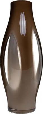 Produktbild von INNA-Glas Glas Bodenvase Prospero mit Sichtfenstern, braun-klar, 50 cm, Ø 21 cm - Design Vase
