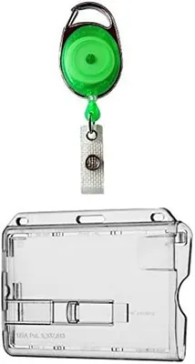 Produktbild von Ausweisset Ausweisjojo Jojo transparent GRÜN Zipper Kartenhülle Ausweishülle TRANSPARENTER Ausschieber