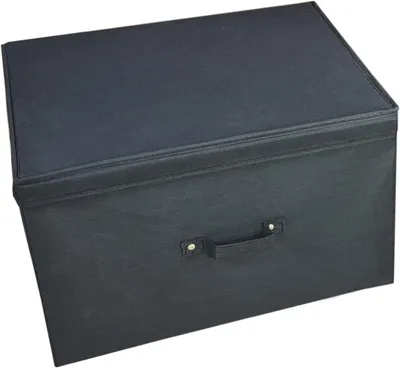Produktbild von Omgoods – Jumbo XL Aufbewahrungsbox mit Deckel, 60 Liter, Schwarz