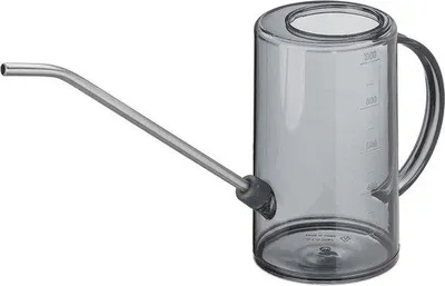 Produktbild von Gießkanne 1 Liter für Zimmerpflanzen mit langer Tülle - Graue Kunststoffkanne