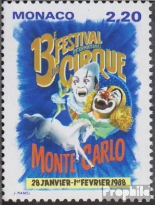 Produktbild von Briefmarken Monaco 1987 Mi 1825 (kompl.Ausg.) postfrisch Zirkusfestival