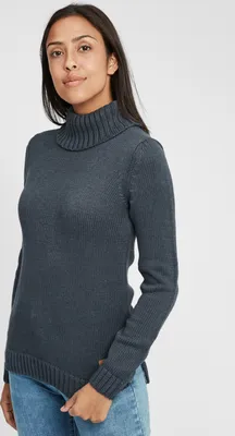 Produktbild von OXMO OXPIA Damen Rollkragenpullover Pullover mit Rollkragen Reißverschluss Baumwollmischung Regular fit