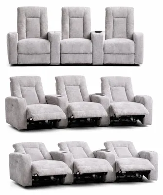 Produktbild von Modernes 3-Sitzer für Wohnzimmer mit USB-Steuerung Kinosofa