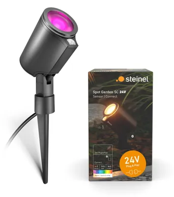 Produktbild von Steinel LED Strahler Spot Garden 24V schwenkbar + Bewegungssensor warmweiß-neutralweiß anthrazit