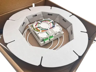 Produktbild von Helos FTTH-Anschlussset beidseitig mit SC-APC-Steckern vorkonfektioniert (372093)
