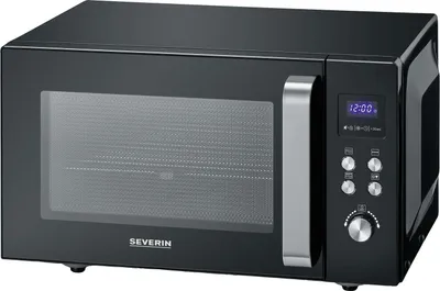 Produktbild von SEVERIN Mikrowelle MW 7763 Keramikboden und Grillfunktion schwarz/silber