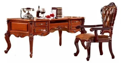 Image de Bureau classique pour salle de travail Ensemble élégant de fauteuils en cuir