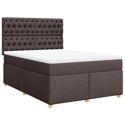 Produktbild von Boxspringbett mit Matratze Dunkelbraun 160x200 cm Stoff