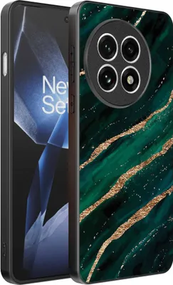 Produktbild von Geeignet für OnePlus 13R Telefon Fall mit Marmor Druck - TPU zurück Abdeckung Fall Marmor Design - Grün Gold - Smartphonica