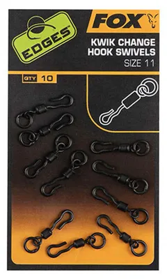 Produktbild von Fox Edges Kwik Change Hook Swivels - 10 Karpfenwirbel, Größe:11