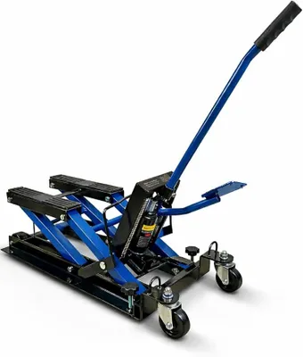 Produktbild von Hydraulischer Motorradheber 680 kg belastbar – Höhenverstellbarer Motorradlift (120–385 mm), Hebebühne/Montagebock für Motorrad, (ATV & Quad)
