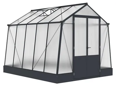 Image de Westmann Aurora 810 Serre avec fondation Anthracite 2,5x3 m