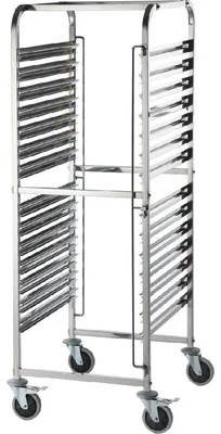 Produktbild von Tablettwagen Aus Edelstahl, Passend Für 14 X Gn 1/2, 590 X 670 X 1735 Mm (Bxtxh)