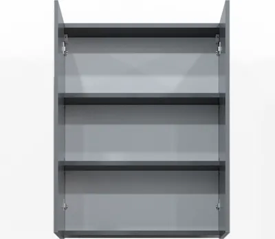 Obrázek produktu pro Koupelnová zrcadlová skříňka Vicco Fredd Antracitový vysoký lesk 60 x 77 cm, Model 29929