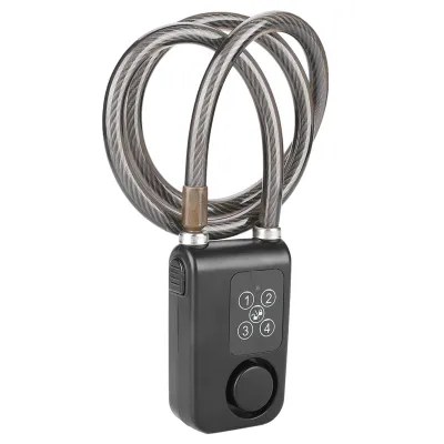 Image de Serrure de bicyclette, serrure intelligente, serrure à mot de passe, serrure à alarme antivol, serrure à mot de passe étanche