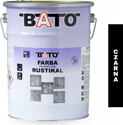 Obrázek produktu pro Polyvinylová barva na kov BATO RUSTIKAL černá 5L