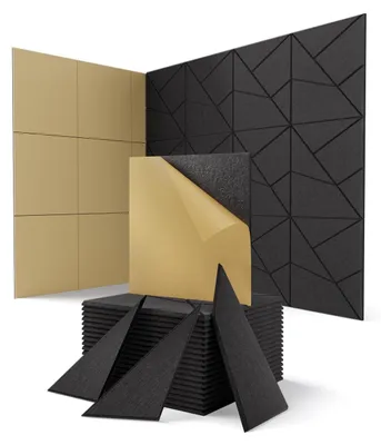 Obrázek produktu pro Solidchoice - 18 kusů samolepicích panelů pro zvukovou izolaci, rozměry 30x30x1 cm