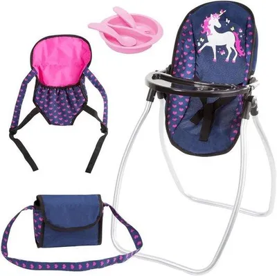 Productafbeelding van Poppen Accessoires Set - Draagzak Stoel Tas - Rollenspellen Spelen - Omvormbaar tot Schommel - Tot 46 cm Poppen