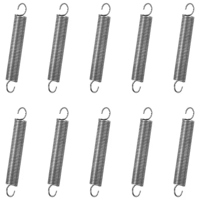 Zugfedern 55 mm, Doppelhaken 90°, Edelstahl, 0,9 mm, 8 mm, 10 St.