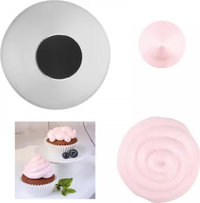 Produktbild von Dr. Oetker Lochtülle 9 mm, Lochtülle aus der Tüllen-Manufaktur, Backzubehör zum Dekorieren (Farbe: silber)