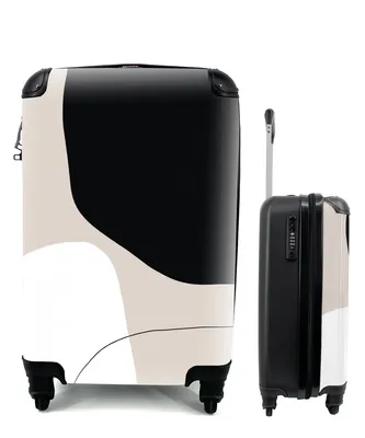 Produktbild von MuchoWow® Koffer Handgepäck Trolley Rollkoffer Kleine Reisekoffer mit 4 Rollen - Formulare - Abstrakt - Gestaltung - Cabin Size < 55x40x23 cm & 55x40x20 cm - Fotokoffer - Kabinenkoffer - Boardgepäck - Reise-Box - Reisekoffer - Reisegepäck - Koffer mit Bild - Trolley für Kinder