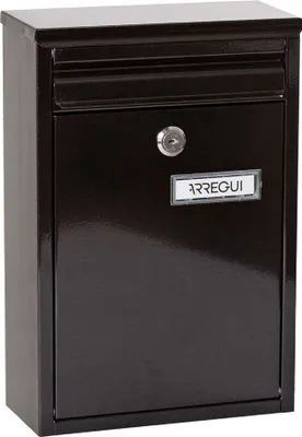 Immagine prodotto di Arregui E-5754, Cassetta delle lettere a muro, acciaio, nero, chiave, 18,2 cm, 220 mm