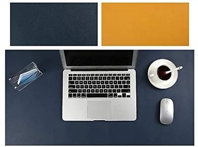 Produktbild von Gaming-Mauspad – Große, doppelseitige Matte, 900 x 450 mm, Blau-Orange