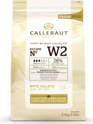 Obrázek produktu pro Callebaut W2 čokoládové kousky z bílé čokolády s 28 % kakaa – od 400 g do 2500 g