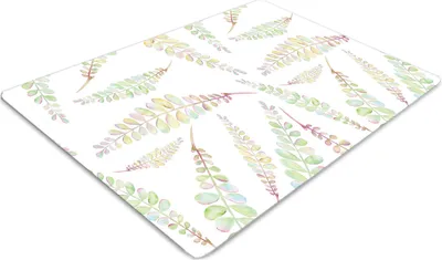 Obrázok produktu pre Podlahová ochranná podložka - Ochranná podložka pod stoličku - Podlahová podložka - 140x100 cm - Akvarelové listy