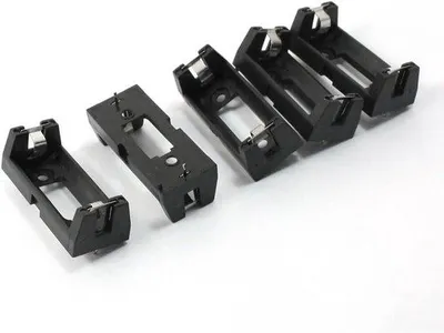 Image de Porte-piles noirs pour CR123A 3 V, lot de 5