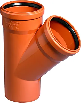 Zdjęcie produktu dla Odgałęzienie 45° dla rur kanalizacyjnych KG DN 160/160