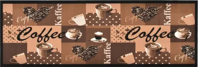 Produktbild von Küchenteppich Waschbar Kaffee Braun 60x180 cm