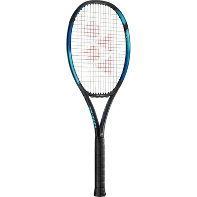 A tennis racket is shown against a white background.