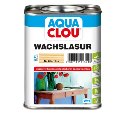 Produktbild von Aqua Clou Wachslasur 750 ml farblos
