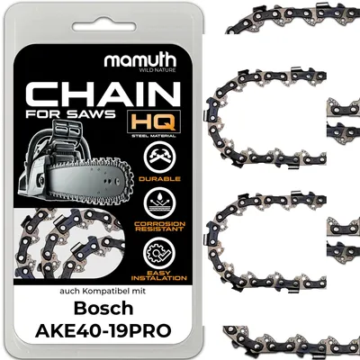 Immagine prodotto di 2x catena per motosega 40cm 1,1mm 3,8" 57TG per Bosch AKE40-19PRO