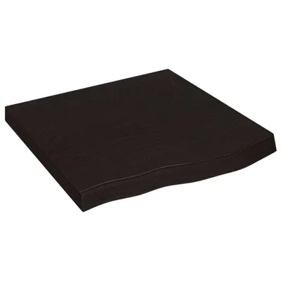 Produktbild von vidaXL Wandregal Dunkelbraun 60x60x(2-6) cm Massivholz Eiche Behandelt