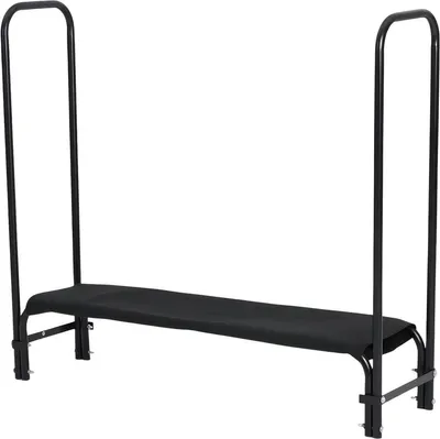 Produktbild von Brandholzregal 122 cm mit Abdeckung – Metall Holzlager für Außenbereich